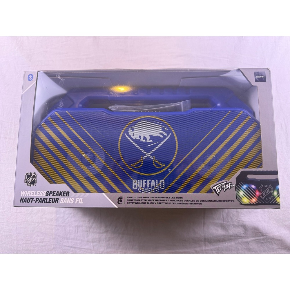 SOAR Wireless Speaker NHL Buffalo Sabres Blue Shockbox Bluetooth NEW - Open Box
